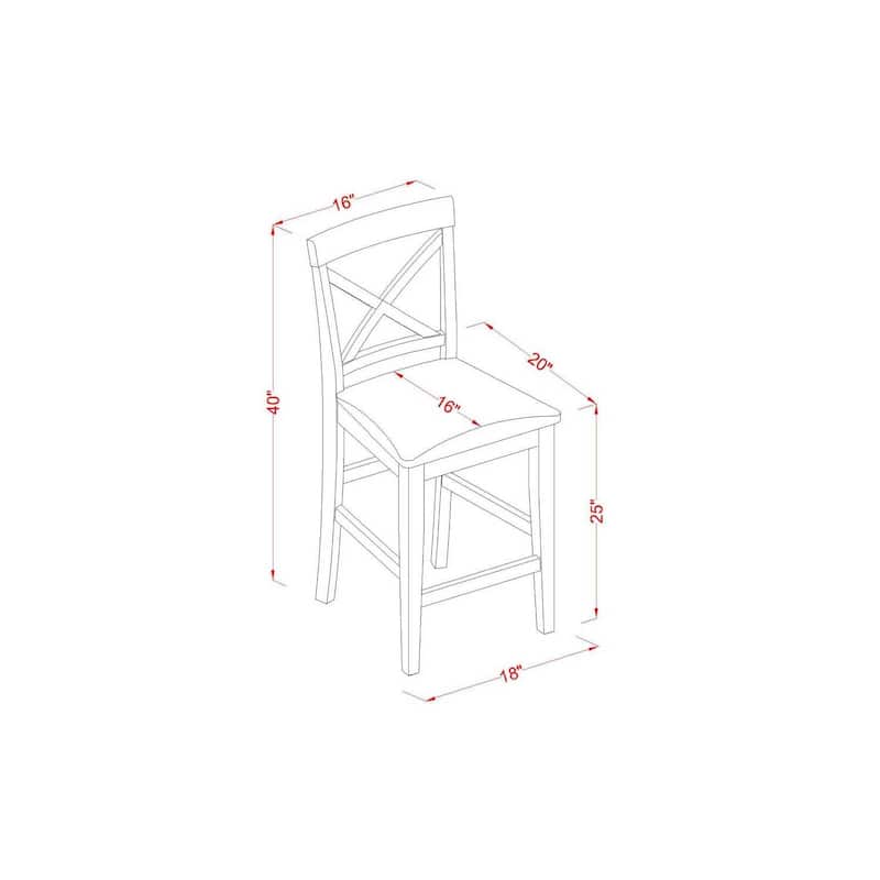 Counter Height Table Set - Dinette Chairs & Pub Table - Modern Kitchen Dining Set