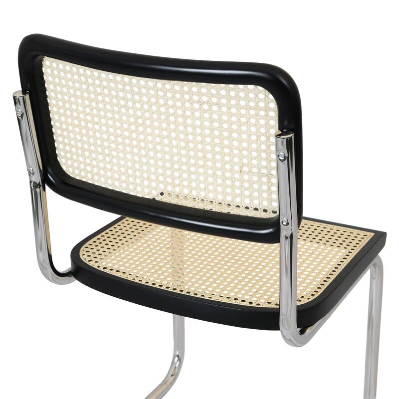 Breuer Chair Company Marcel Breuer Cesca Cane Cantilever Side Chair w/ Chrome Steel Frame (Various Wood & Cane Colors)