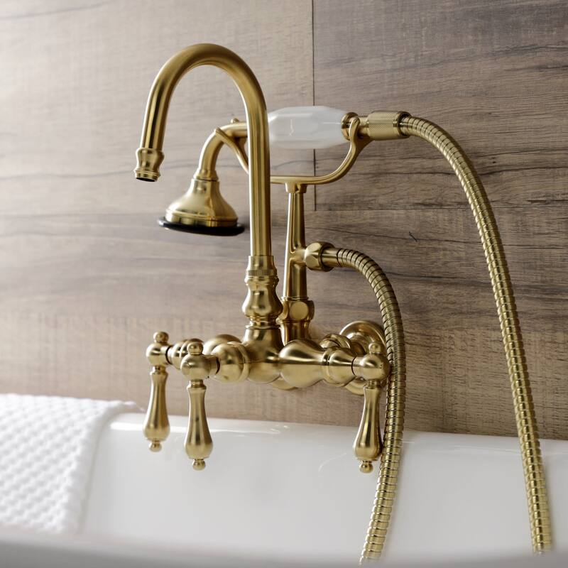 Kingston Brass Aqua Vintage Wall Mounted Clawfoot Tub Filler with