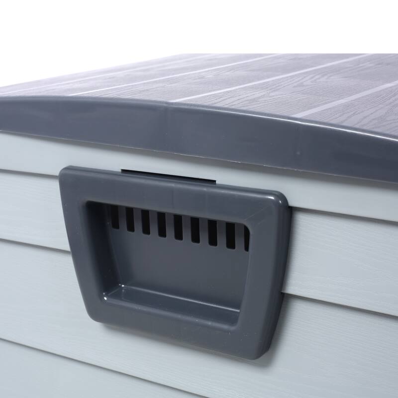 Anmytek Outdoor Storage Box Large Weatherproof Patio Deck Bin with Lock for Cushions Garden Tools