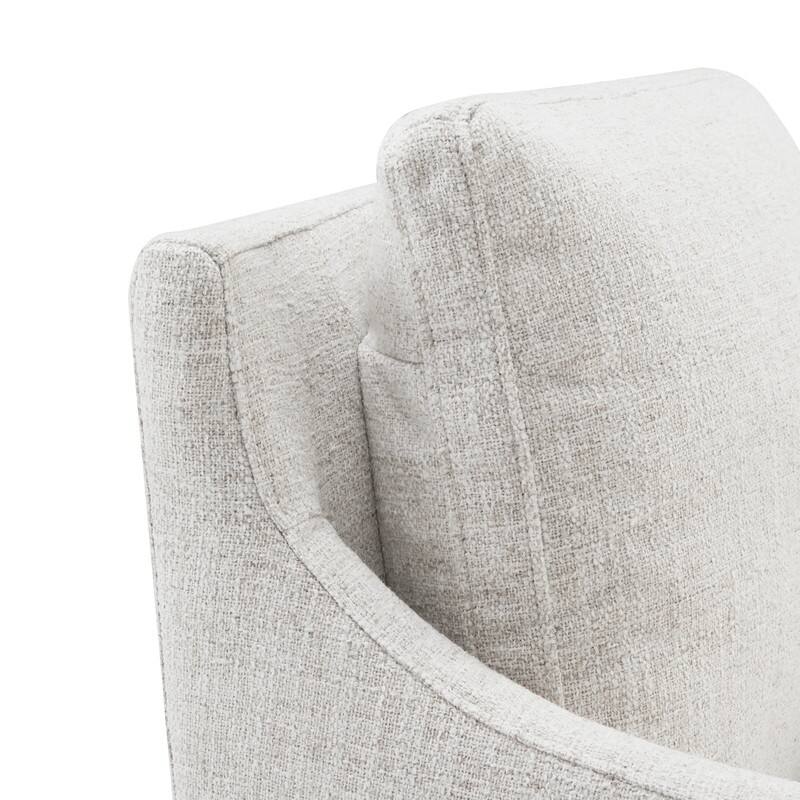 Hailey Dining Arm Chair with Caster Wheels Fabric Fully Assembled