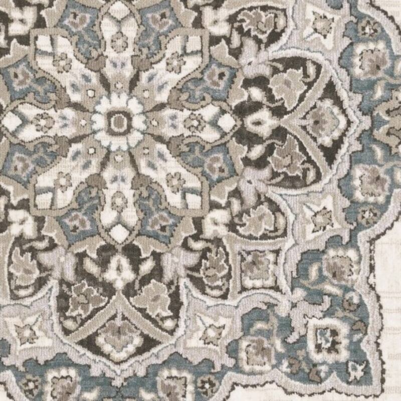 HomeRootsMedallion Traditional Rectangle Area Rug