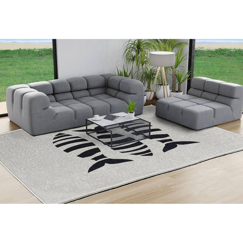 Puzzle Fish Nautical Chenille Rug