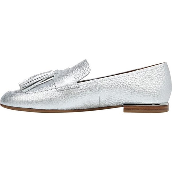 franco sarto silver loafers