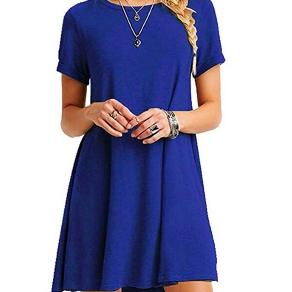 casual royal blue dress