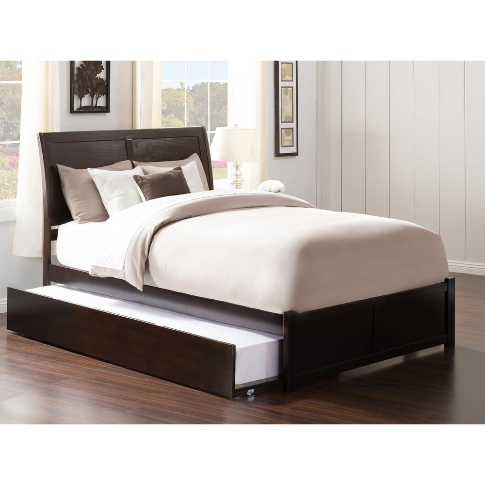Portland Platform Bed with Footboard and Twin XL Trundle