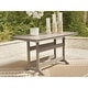 preview thumbnail 1 of 4, Signature Design by Ashley Sandy Dune Brown Outdoor Counter Height Dining Table - 72" W x 38" D x 37" H Brown