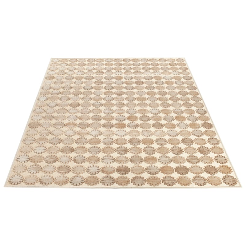 Martha Stewart by SAFAVIEH Zvetanka Viscose Rug - 8' x 10' - Stone/Cream