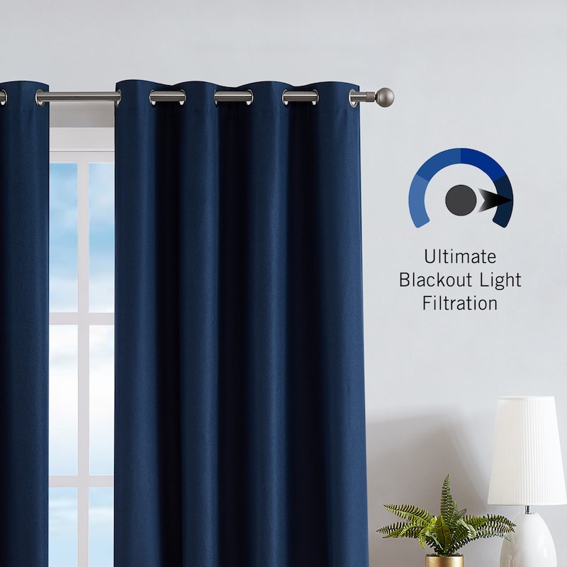 Nautica Providence Ultimate Blackout Extra Wide Curtains (Set of 2)