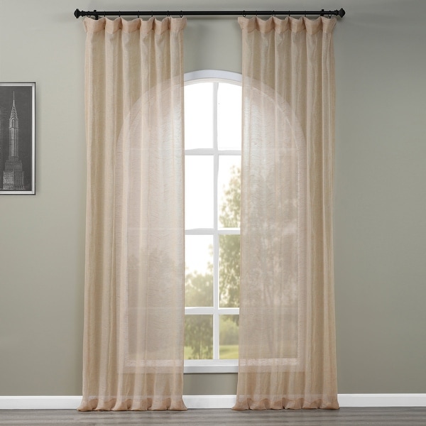 Exclusive Fabrics Open Weave Natural Curtain Panel. Opens flyout.