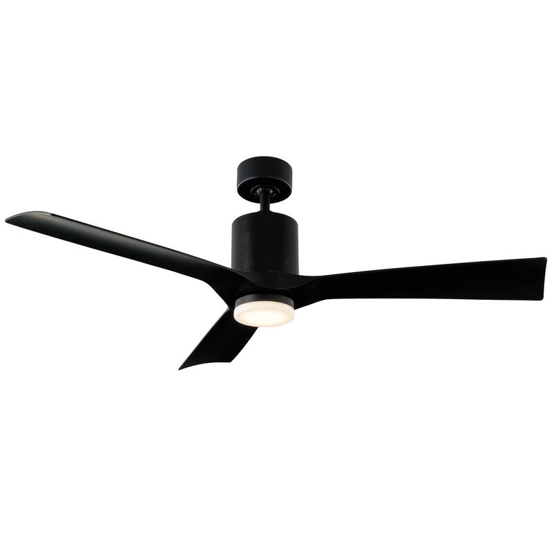 Aviator 54 Inch Three Blade Indoor / Outdoor Smart Ceiling Fan with Six Speed DC Motor in Graphite Finish.
