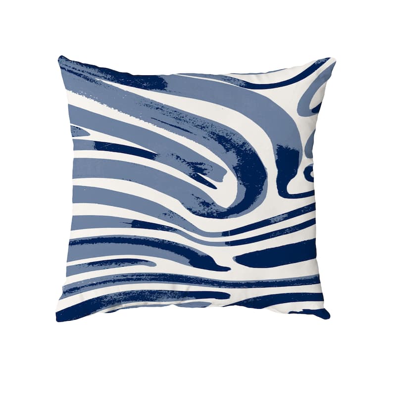 Dazzling Zebra Throw Pillow - Blue - 26" x 26"