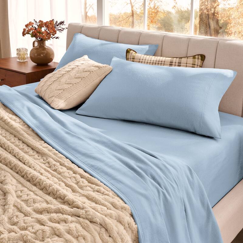 Bare Home Organic Cotton Flannel Sheet Set
