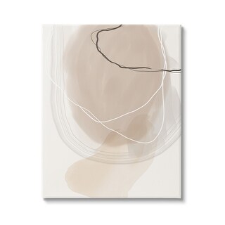 Stupell Contemporary Modern Abstract Brown And Tan Visual Design Canvas ...