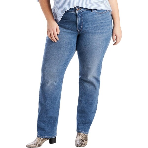 Shop Levi&#39;s Womens Plus 414 Straight Leg Jeans Denim Relaxed Fit - Free Shipping On Orders Over ...