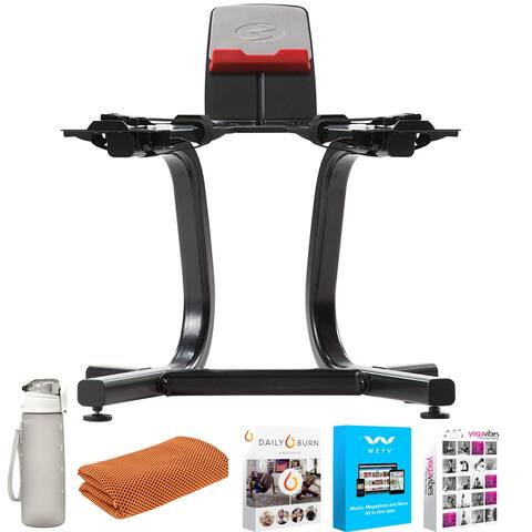 Bowflex SelectTech Dumbbell Stand w/ Media Rack 100584 and Accessories