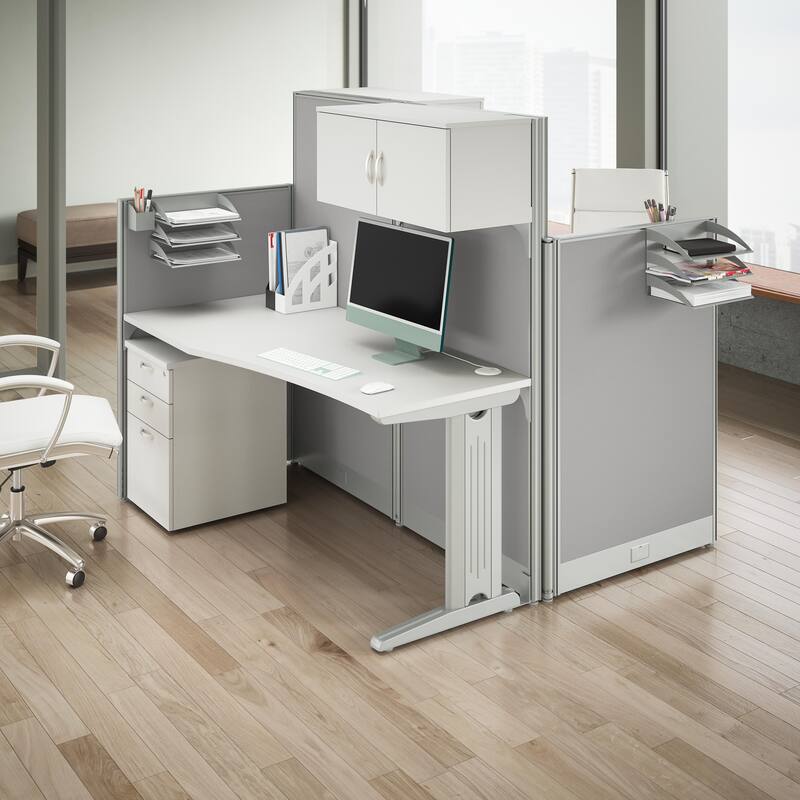 Office in an Hour 2 Person Cubicle by Bush Business Furniture