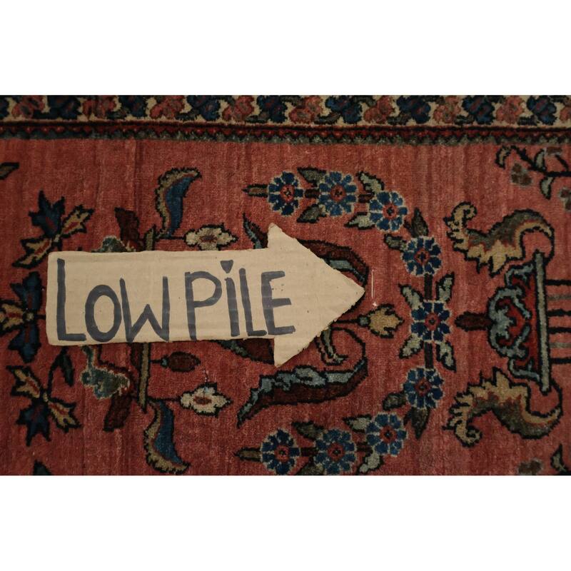 Hand Knotted Oriental 100% Wool Carpet Traditional Floral Oranges & Rust Sarouk Area Rug - 6' 5'' X 4' 1''