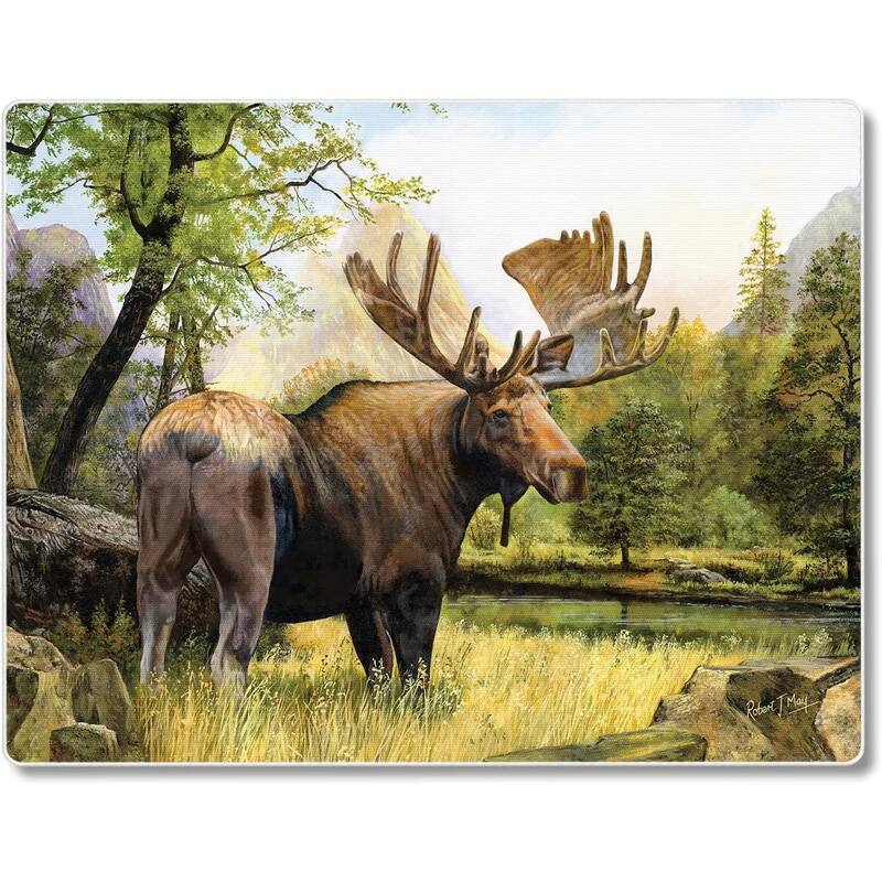 Tranquil Moose 3mm Heat Tolerant Tempered Glass Cutting Board 10” x 8” Made in the USA Dishwasher Safe - Multi