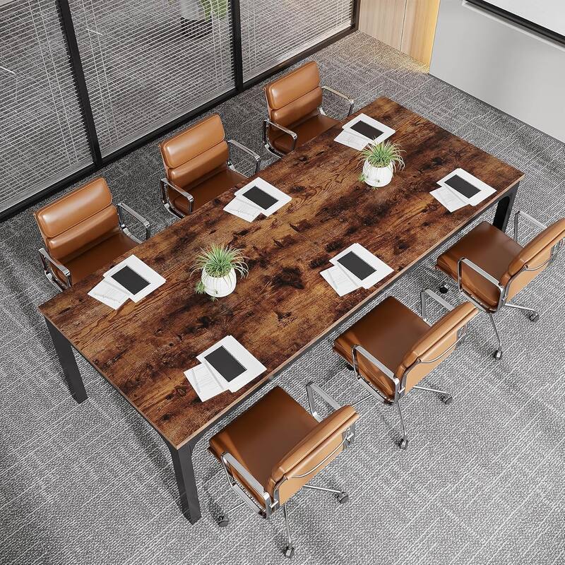 78.74" Large Rectangle Conference Table/Desk, Modern Seminar Meeting Table, Business Tables for Boardroom & Office