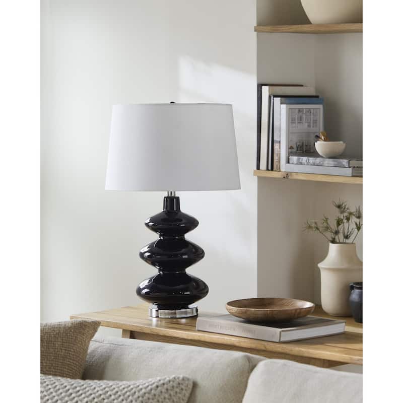 Livabliss Olive Global Accent Table Lamp - 27"H x 16"W x 16"D - Blue