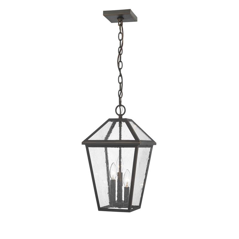 Roseto ZP66040 Calvin 3 Light 10" Wide Outdoor Taper Candle Pendant