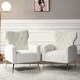 preview thumbnail 119 of 134, Danita Upholstered Accent Chair with Tufted Back,Set of 2 IVORY