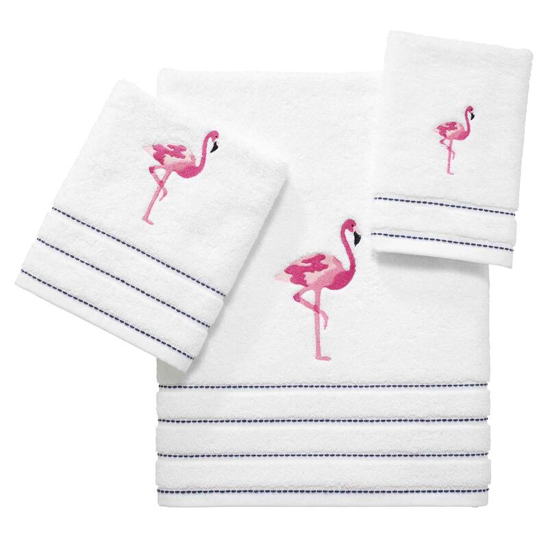 Izod Flamingo 3-Piece Towel Set - Towel 3pc Set - B/H/FT