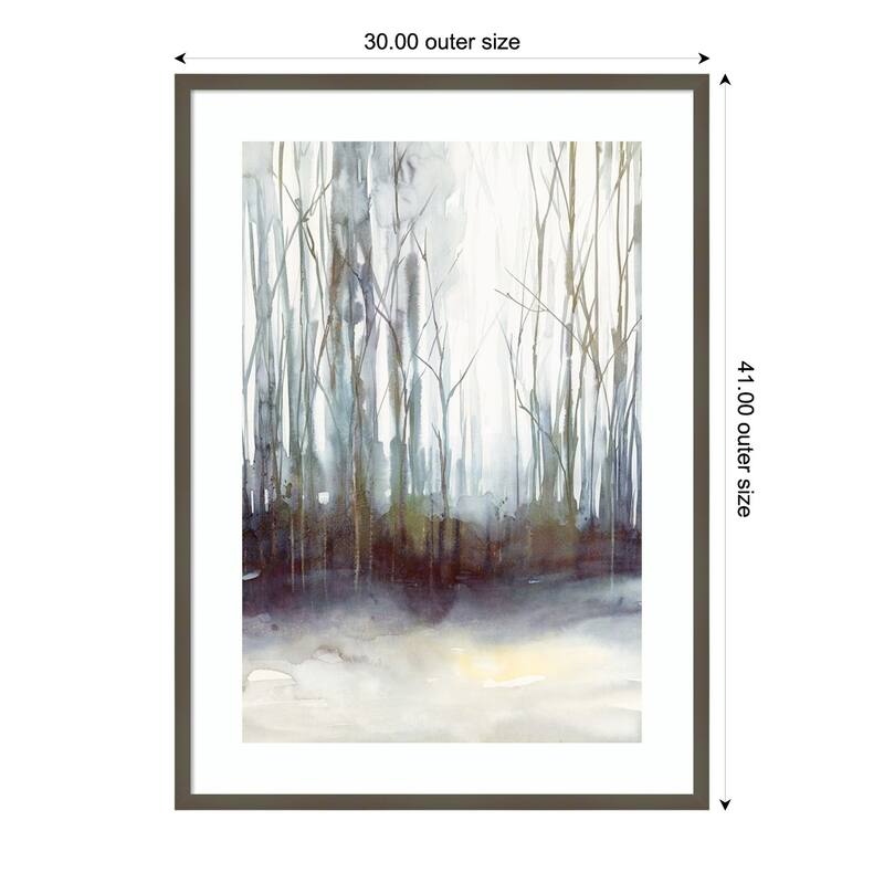 Winter Storm by Isabelle Z Wood Framed Wall Art Print - 30 x 41 in