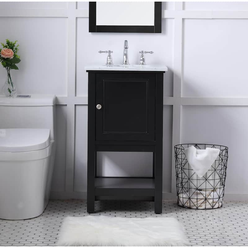 Grand 19 - 30 Inch Single Bathroom Vanity - 19 Inches - Black