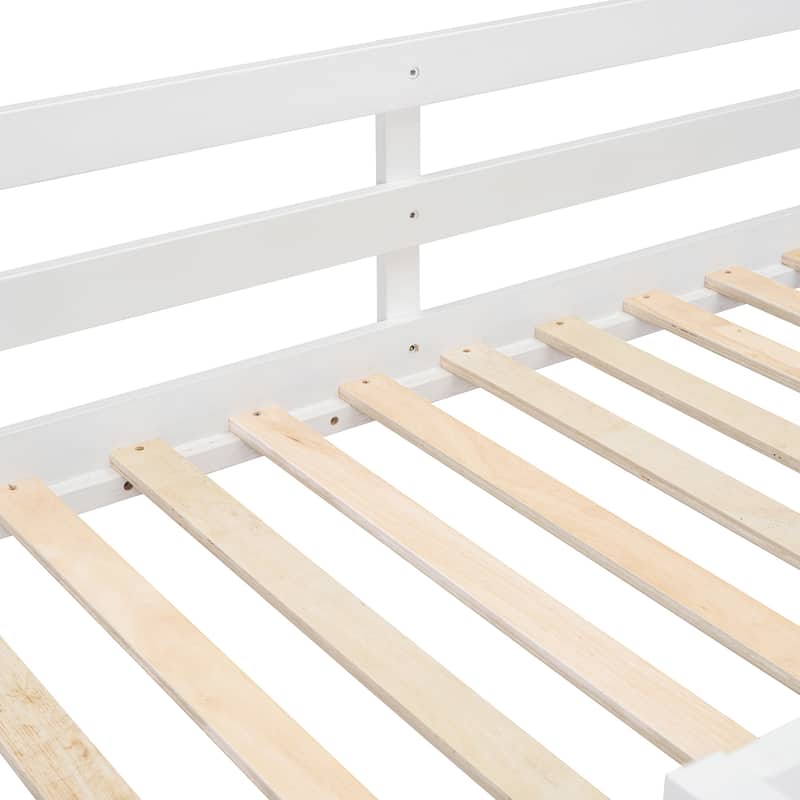 Twin Over Twin Bunk Bed with Storage Drawers and Shelves - Perfect for Sleepovers