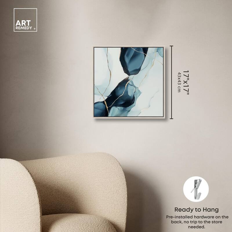 Cerulean Flow III Canvas by Art Remedy