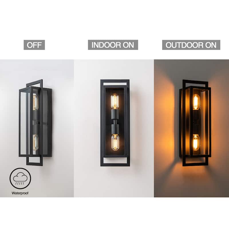 17.5" Modern Outdoor Wall Lantern - 1 PC