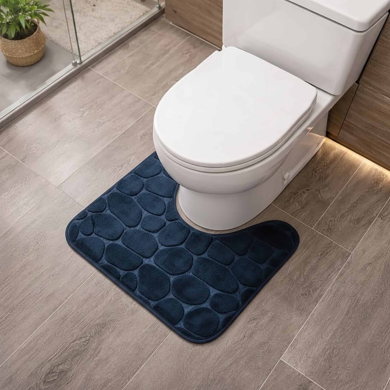 Contour Bath Rug Memory Foam Mat 3D Pebble 20L x 20W