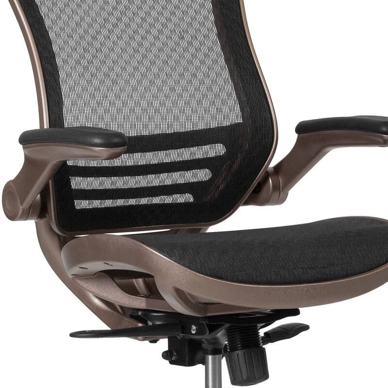 Mid-Back Swivel Office Chair with Adjustable Foot Ring