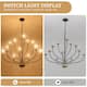 12-Light Candlestick Hanging Linear Chandelier Lighting 3-Tier Ceiling Light Fixture for Kitchen Island