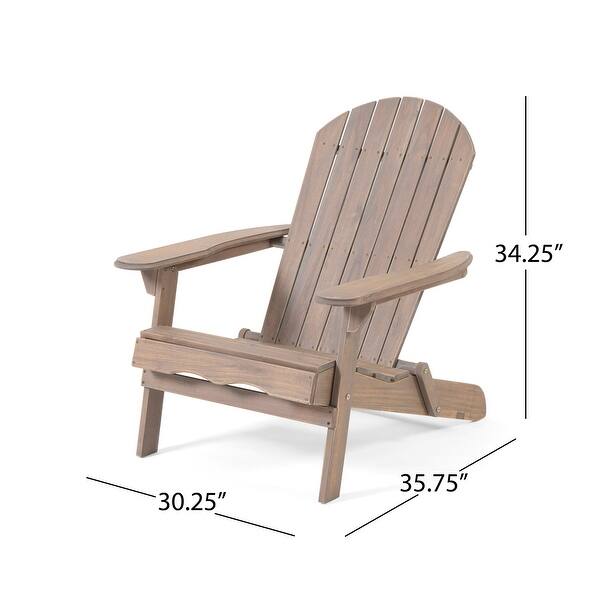 dimension image slide 2 of 5, Outdoor Acacia Wood Adirondack Chair, Simple Design Chair