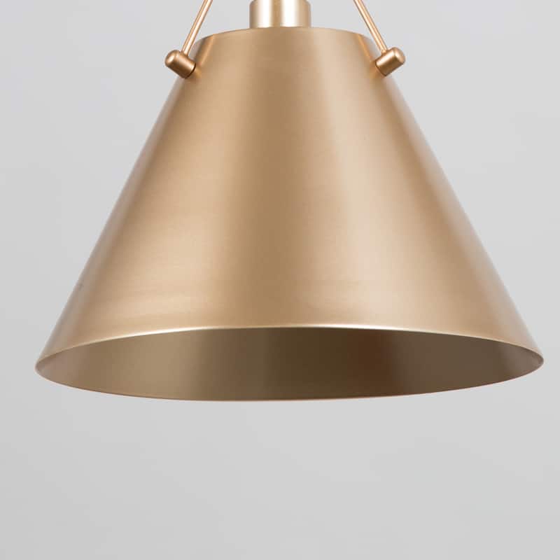 Modern Gold 1-Light Pendant Light for Kitchen Island Dining Room - D 8" x H 69.5"
