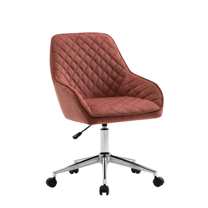 Porthos Home Vinita Height Adjustable Swivel Office Chair, Velvet Upholstery