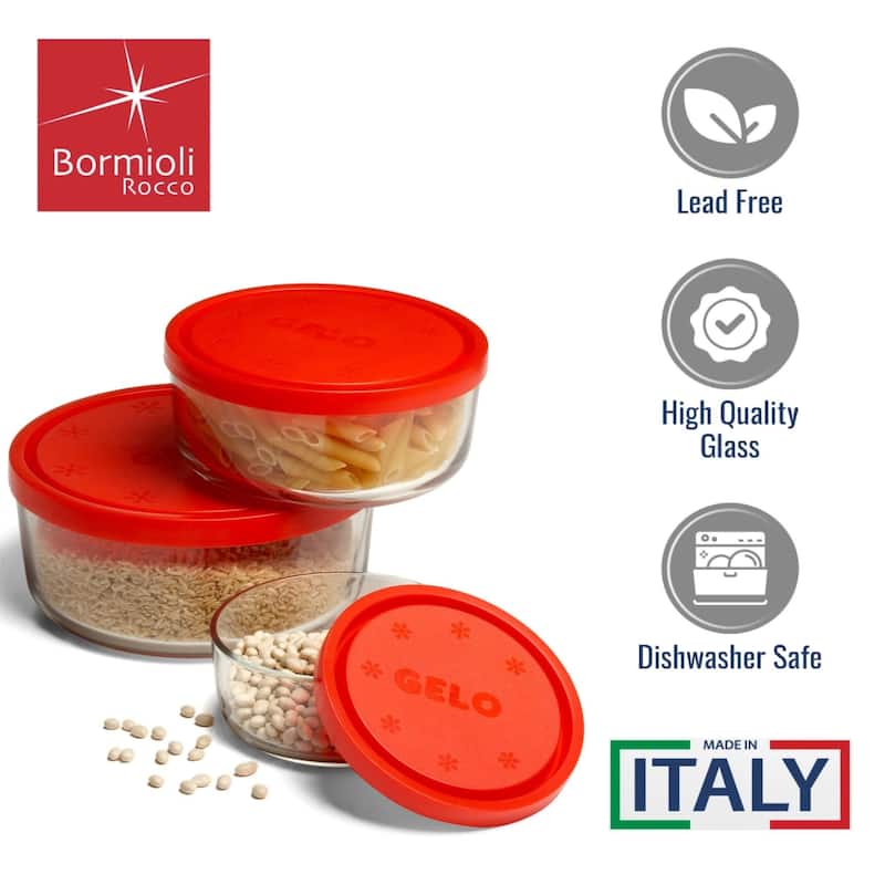 Bormioli Rocco Gelo 4pc Storage Container Set - 8.25 oz., 20.25 oz., 37.25 oz. & 81 oz.