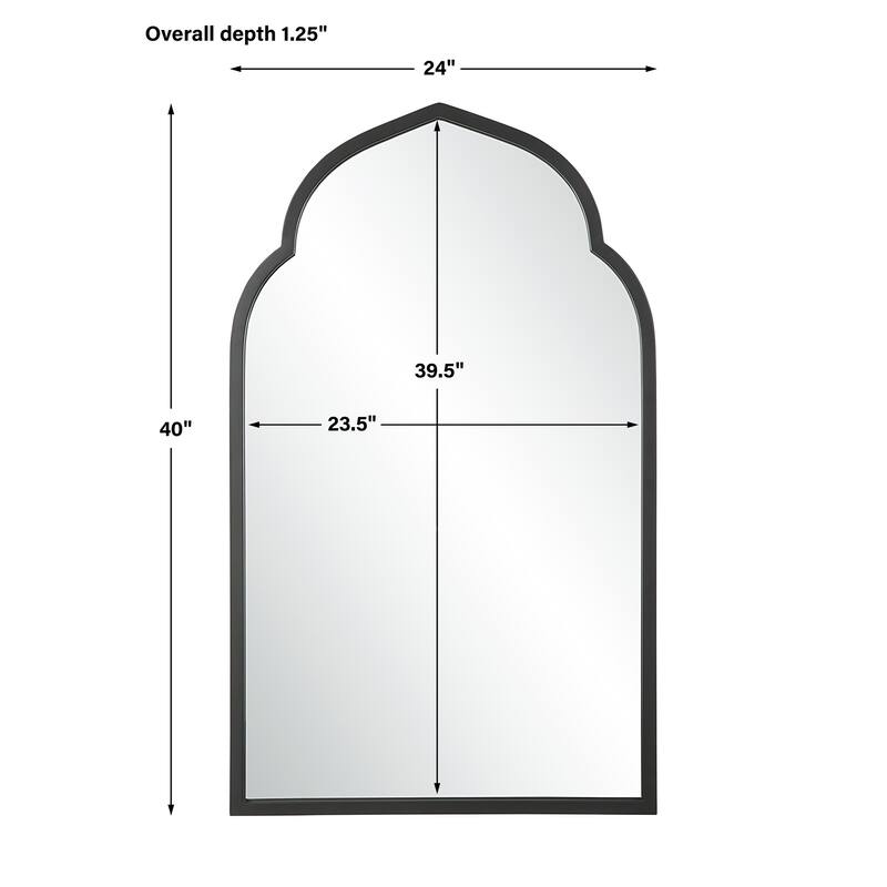Uttermost Kenitra Black Arch Mirror