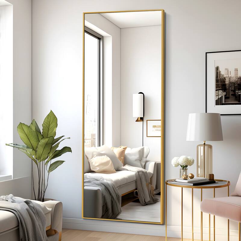 Modern Freestanding Full Length Rectangular Floor Mirror - 64*21