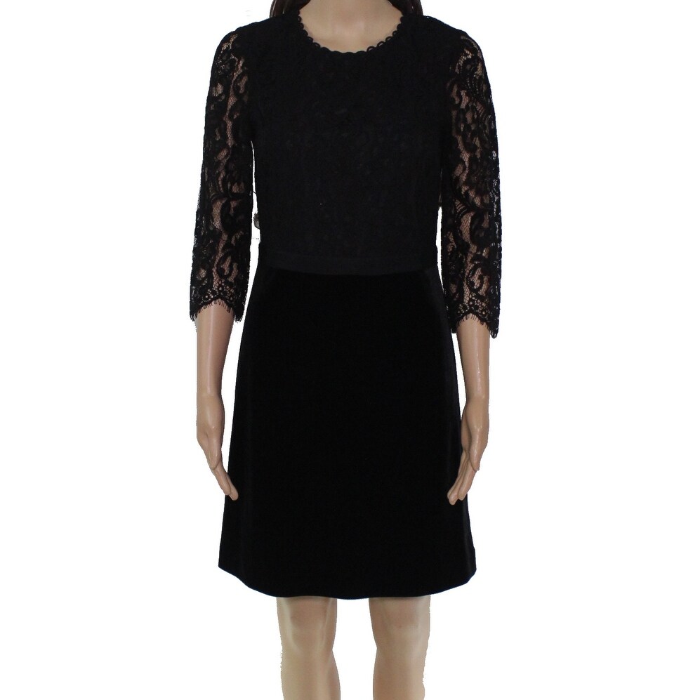velvet contrast dress