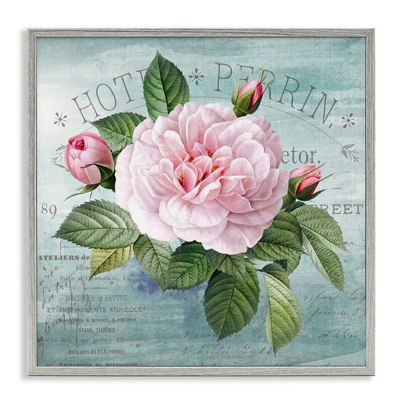 Stupell Bright & Rustic Tropical Bloom Framed Giclee Art Design By Susan Arnot - 17 x 17 - Grey