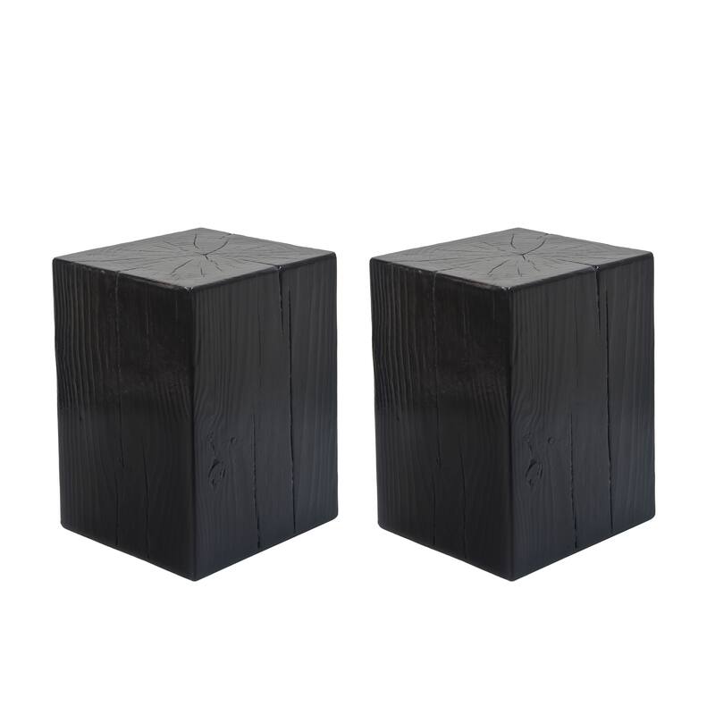 Wood-Look Square-Column MGO End Table
