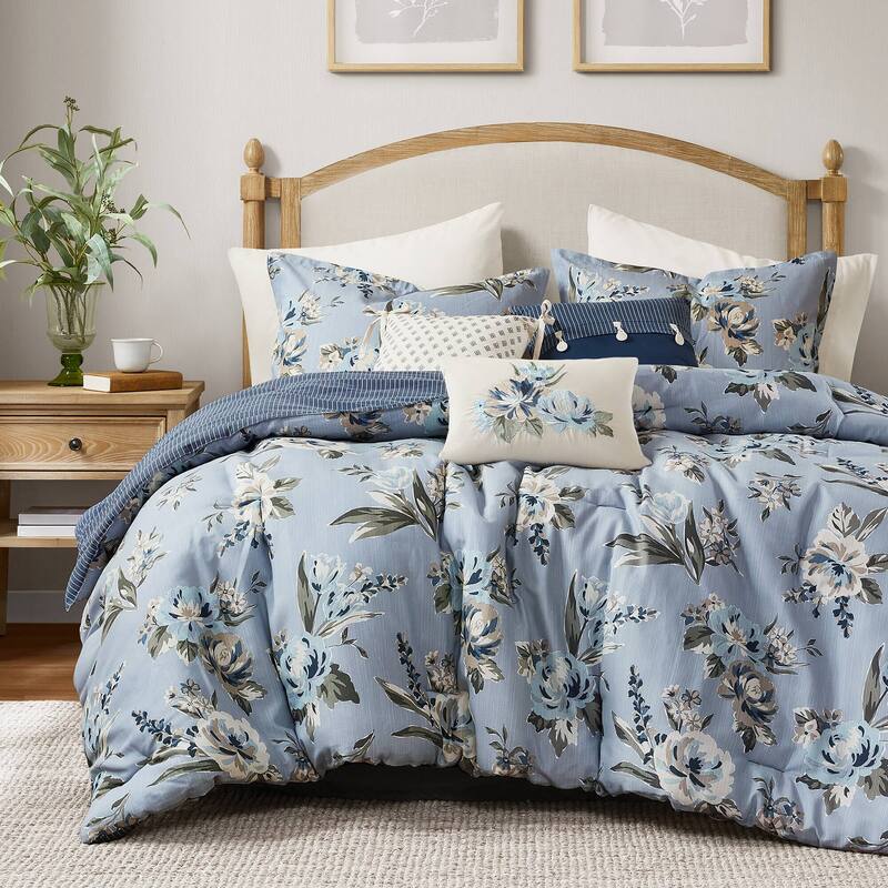 Madison Park Salara 7 Piece Vintage Floral Comforter Set