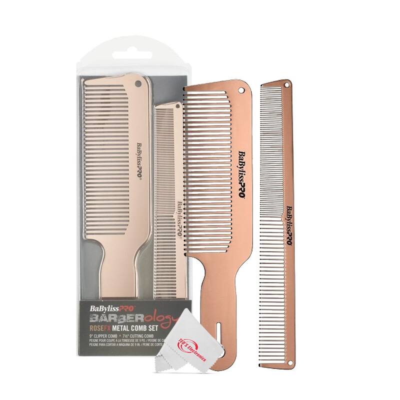 BaByliss Pro FXONE ROSEFX Interchangeable-Battery Shaver FX79FSRG + RoseFX Comb Set 9" Clipper Comb and 7.5" Cutting Comb