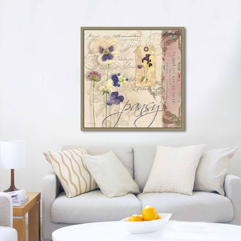 "Pansy" Print on Floating Canvas