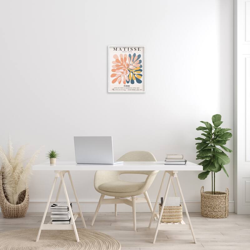 Stupell Classical Matisse Painting Cut Out Forms Traditional Abstract Framed Wall Art