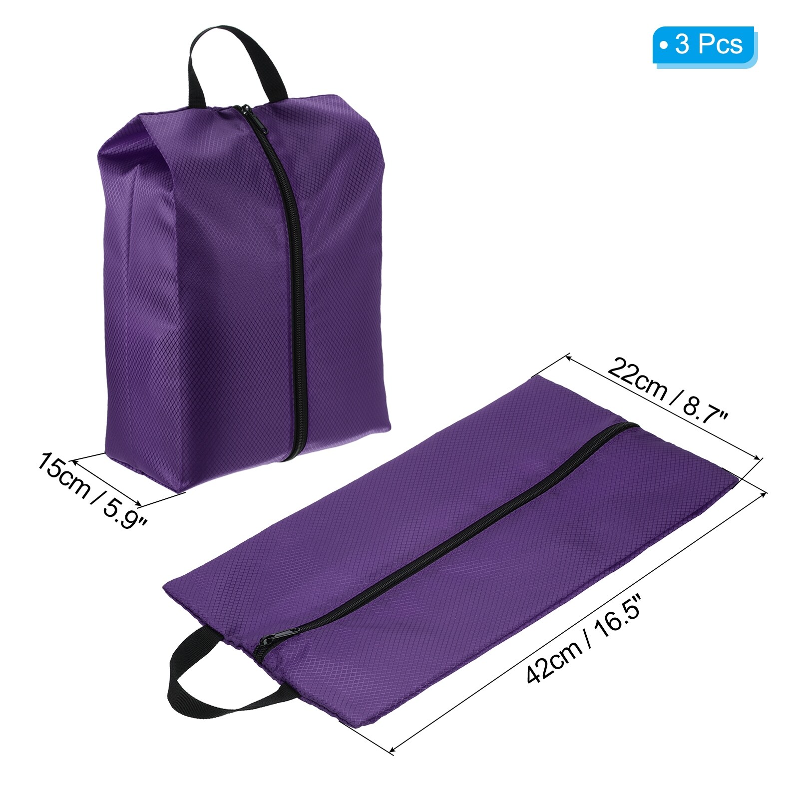 3pcs Shoe Bags for Travel Portable Shoe Bag with Zipper for Travel